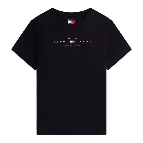 Tommy Hilfiger T-shirts hauts et polos Noir - T-SHIRT LINAIRE CLASSIQUE - XS - Ref 36 €